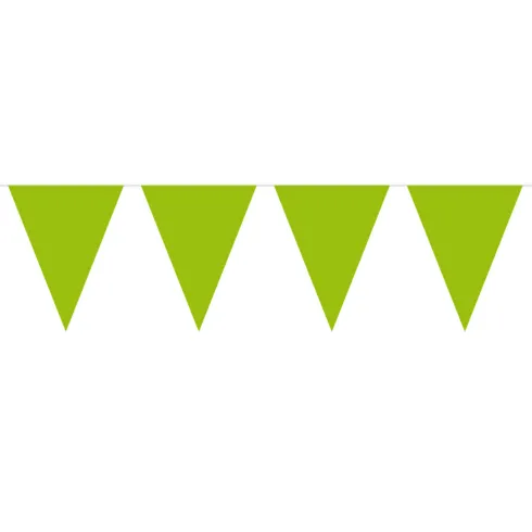 Mini Flagbanner i limegrøn