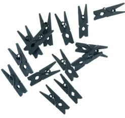 Mini klemmer i sort 24 stk