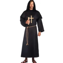 Munk kostume i sort