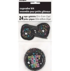 Nytår Cupcake sæt i sort