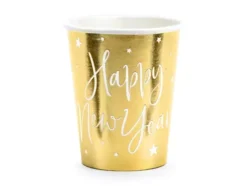 Nytårs kopper i guld - Happy New year