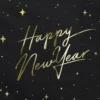 Nytårs servietter Happy new year i sort