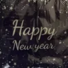 Nytårs servietter i Mørkeblå med Happy new year tekst