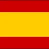 Papirflag Spanien på pind, A4