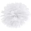Papir pom pom hvid Ø35