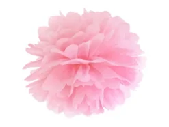 Papir pom pom lyserød Ø35