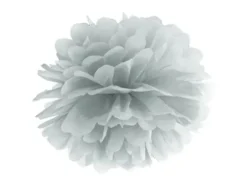 Papir pom pom sølv Ø35