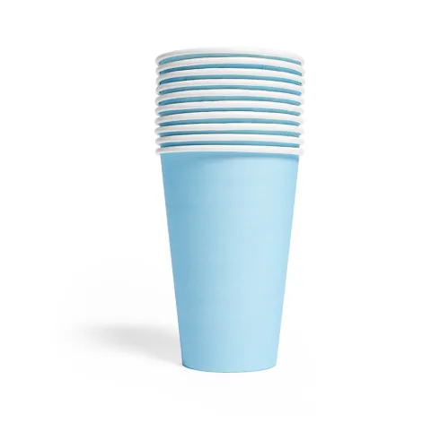 Papkopper i lyseblå 350ml