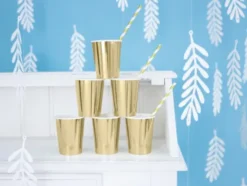 Papkrus i guld 6 stk