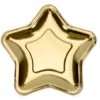 Paptallerkener Stjerne 23 cm GULD
