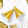 Partyhatte i guld med stjerner
