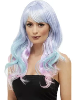 Pastelfarvet Lang Paryk - Deluxe Unicorn