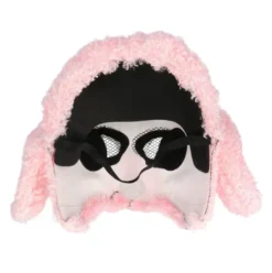 Pink Puddel Plys halvmaske