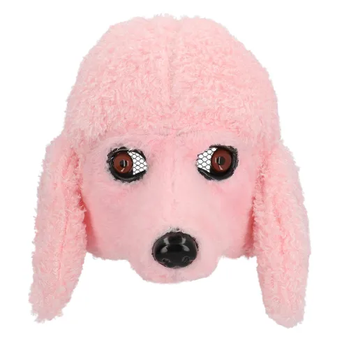 Pink Puddel Plys halvmaske