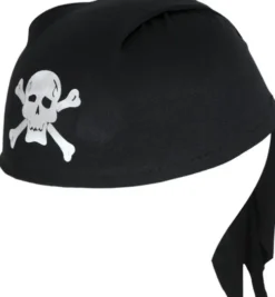 Pirat hat sort stof