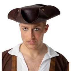 Pirathat Tricorn i brun
