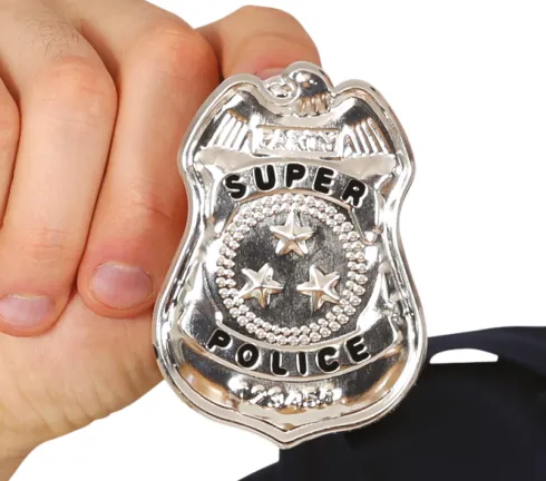 Politi skilt - Super police i Metal