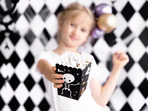 Popcornbæger med Halloween motiver