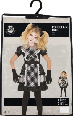 Porcelænsdukke Kostume til Piger