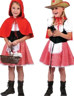Rødhætte / cowgirl kostume til piger