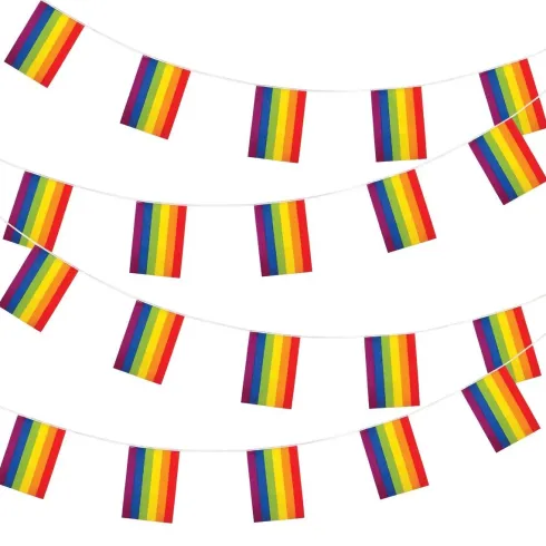 Regnbue Flagbanner i plast