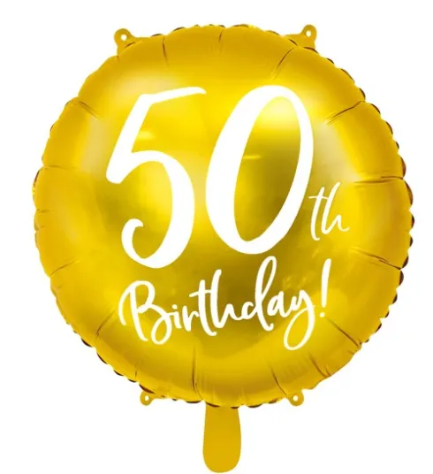 50 år Folieballon GULD