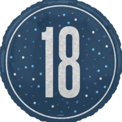 18 år Folieballon i blå