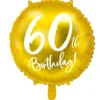 60 år Folieballon i GULD