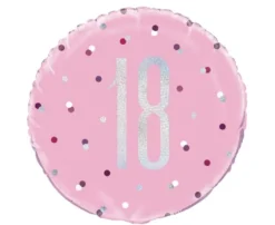 18 år Folieballon LYSERØD