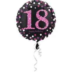 18 år folie ballon sparkling pink