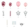 1 års Ballon dekoration i Lyserød