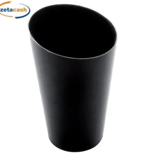 Serveringsglas i sort plast