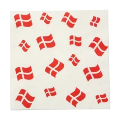 Servietter med DK flag