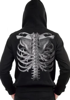 Skelet Hoodie m. maske