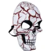 Skelet maske i hvid PVC - Blodsprængt