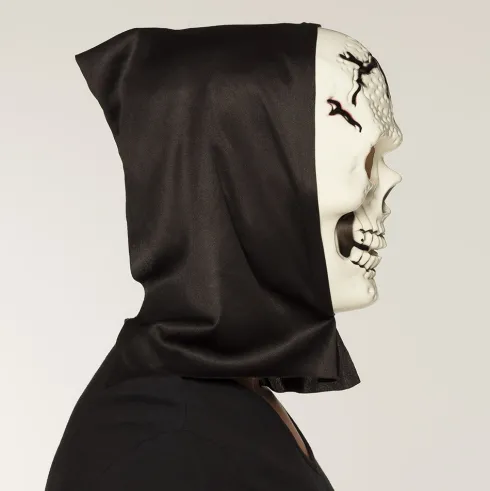 Skelet maske med hætte