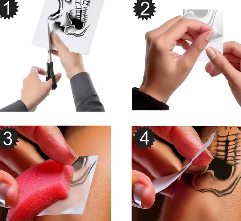 Skeleton tatovering - falsk