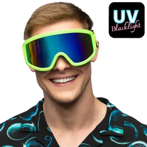 Ski-briller i Neongrøn