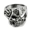 Skull face ring