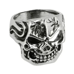 Skull face ring