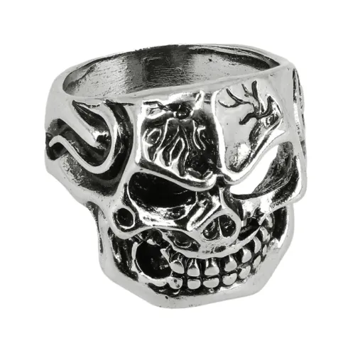 Skull face ring