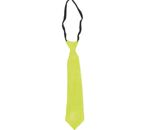Slips med pailletter i neon gul