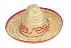 Sombrero i strå til børn. ø33cm
