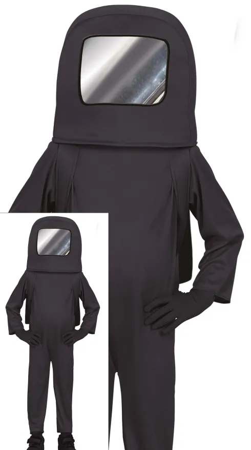 Sort astronautkostume til børn