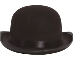 Sort bowlerhat i filt