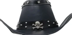 Sort Cowboyhat med Kranie
