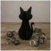 Sort fastelavns kat, honeycomb, 20 cm