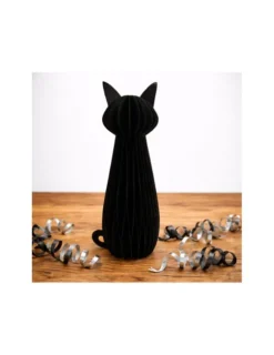 Sort fastelavns kat, honeycomb, 30 cm