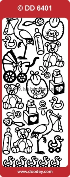 Stickers med 25 ass. babyting