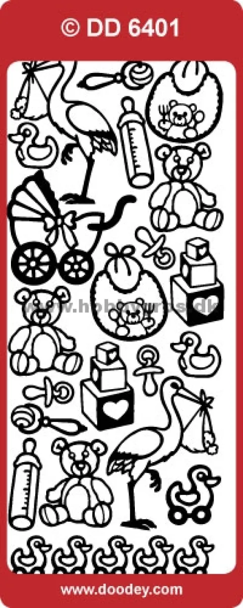 Stickers med 25 ass. babyting